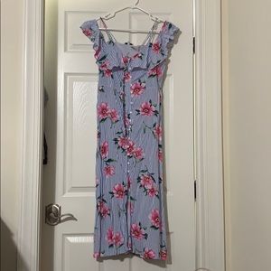 DONATING SOON, ACT NOW Maxi Blue Floral Dress